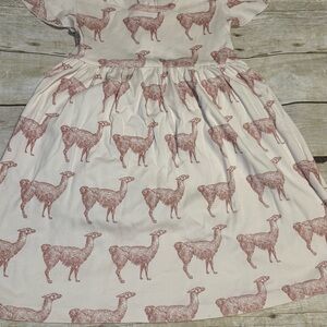 Kate Quinn Kids Dress with Llama Print - Size 7 - Cute and unique!